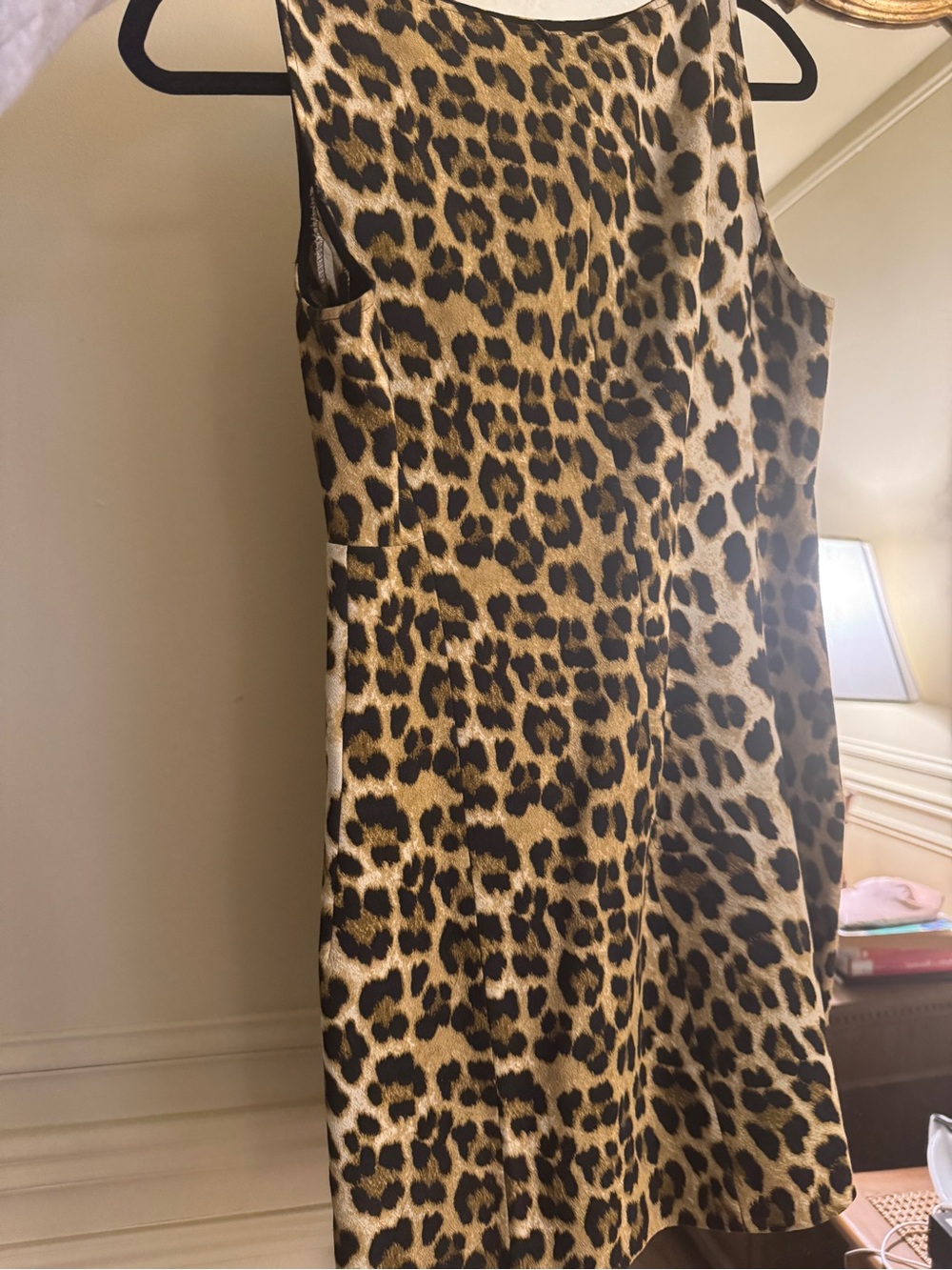 Zara Leopard Print Sleeveless Shift Dress - Picture 9 of 9